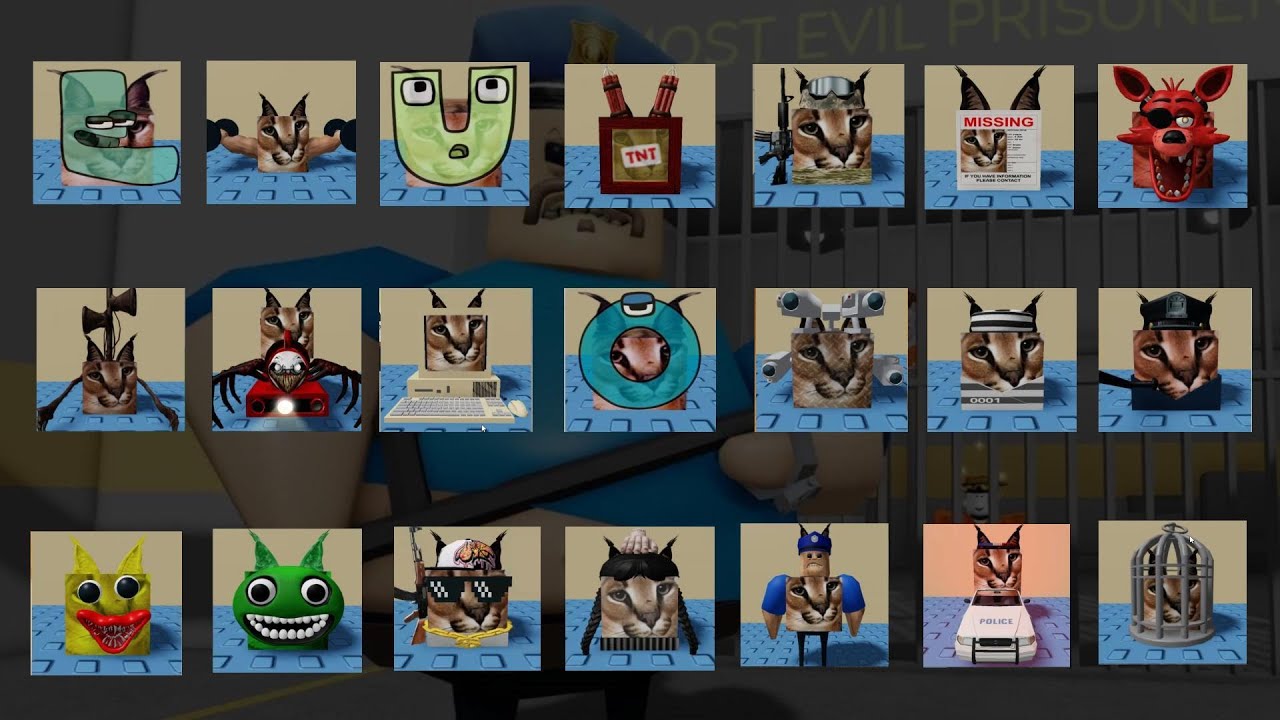 I found all 21 floppa - Find The Floppa Morphs | Prison Map