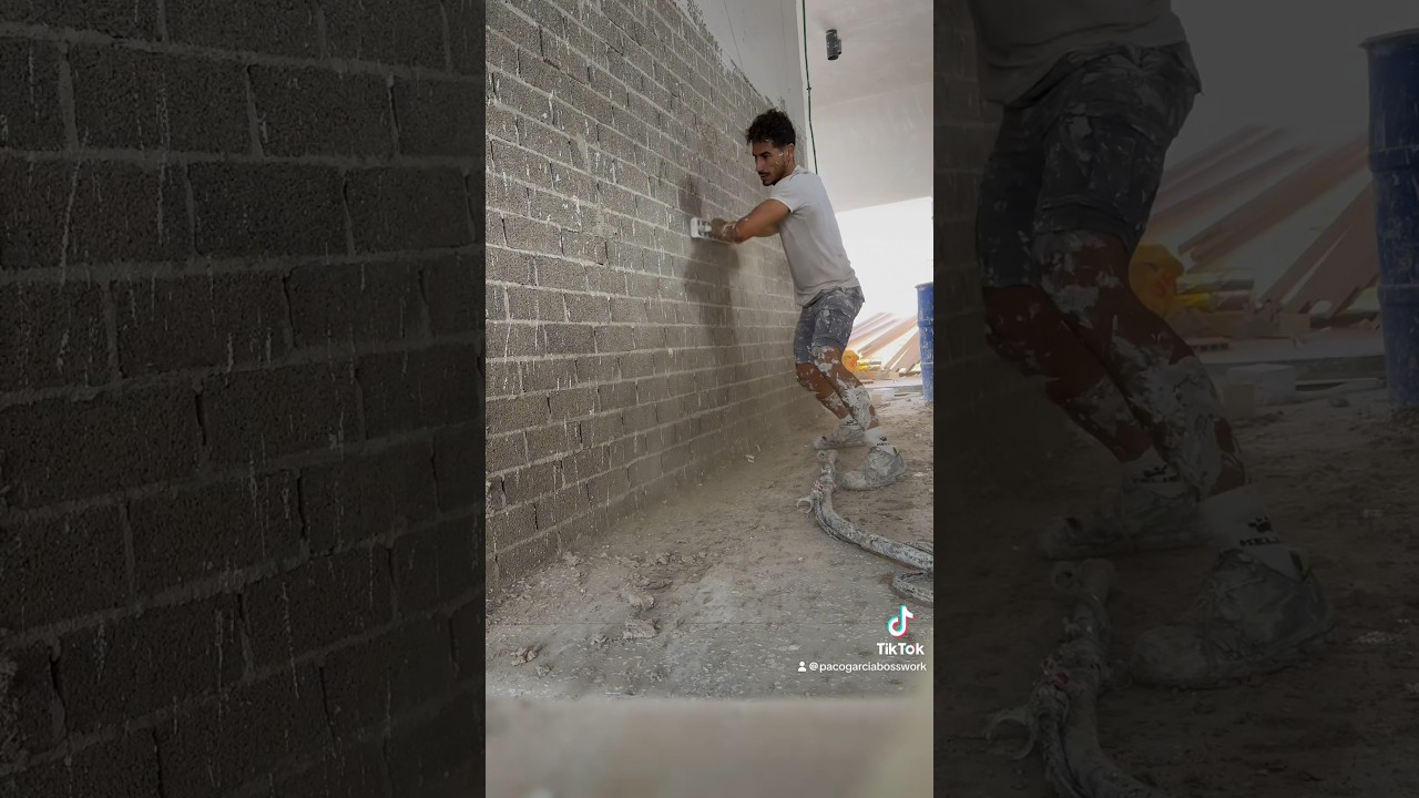 ENLUCIDO YESO PROYECTADO !! #yeso #construcion #gesso #argamassa #proyectado