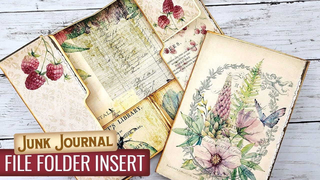 Junk Journal File Folder Insert - Tutorial