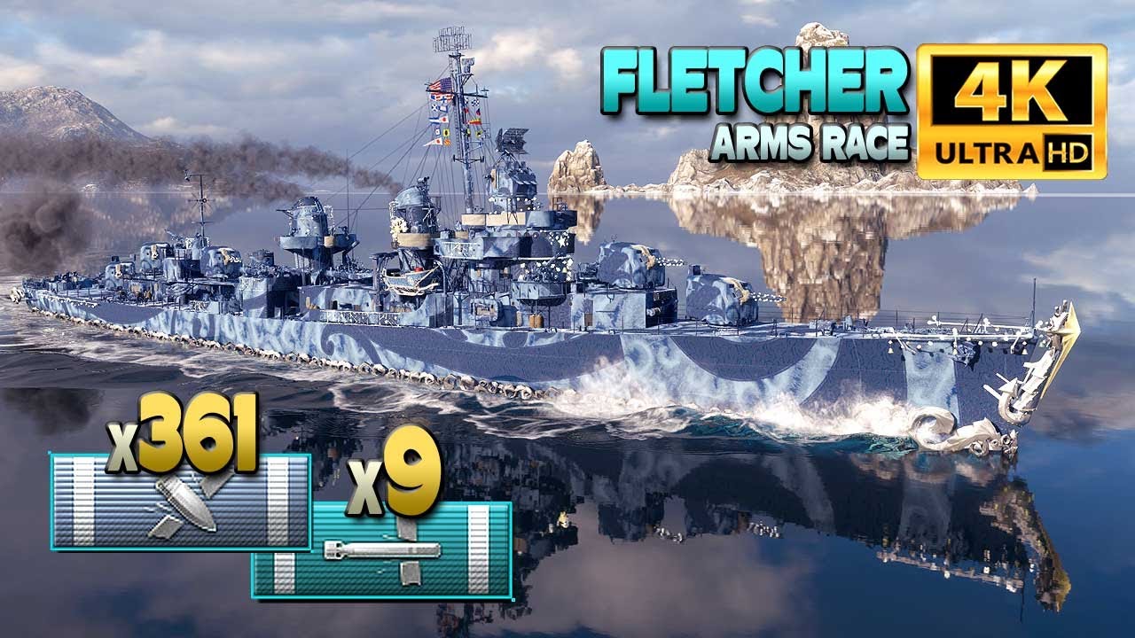 эсминец Fletcher: +300к на карте Northern Waters - World of Warships