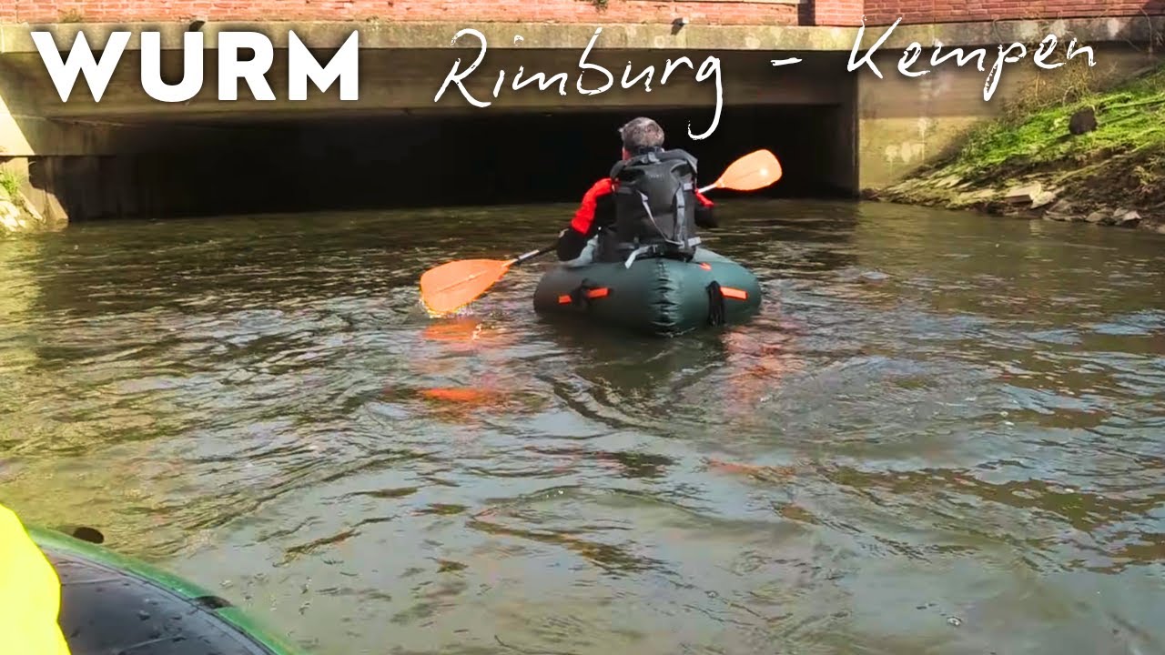 29 km packraften op de Worm: En door een  300 m lange tunnel