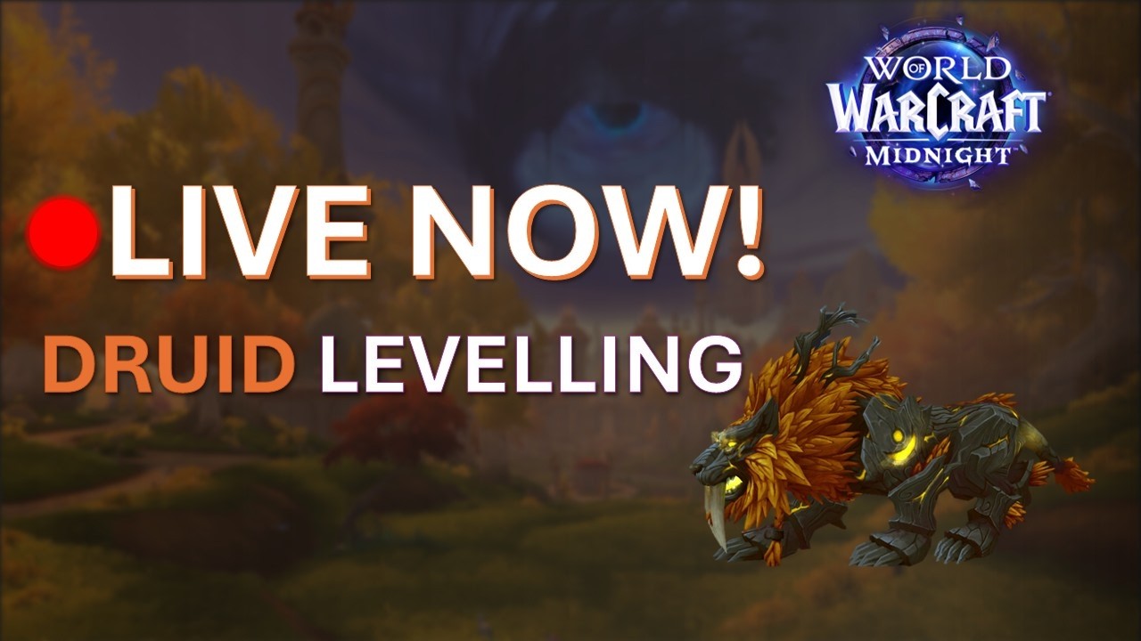 Midnight Levelling - Druid | Feral | Profession Levelling - Mining and Herbalism