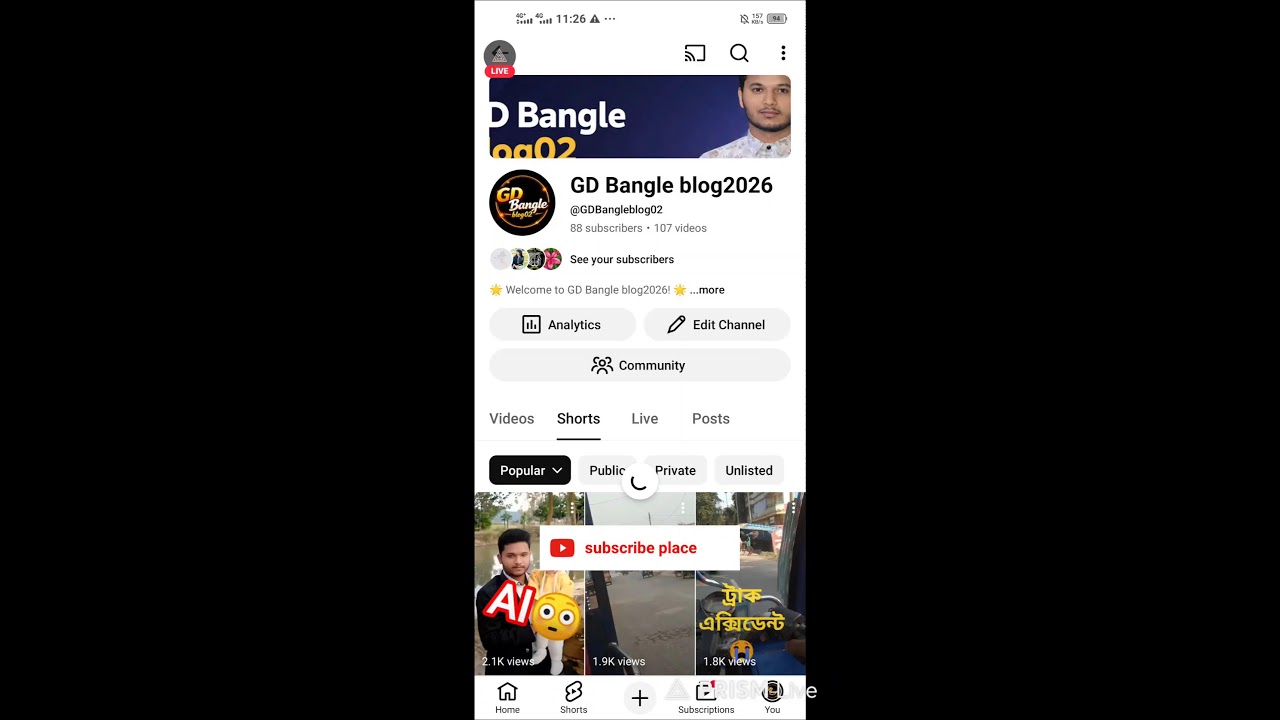 Live streaming of GD Bangle blog2026