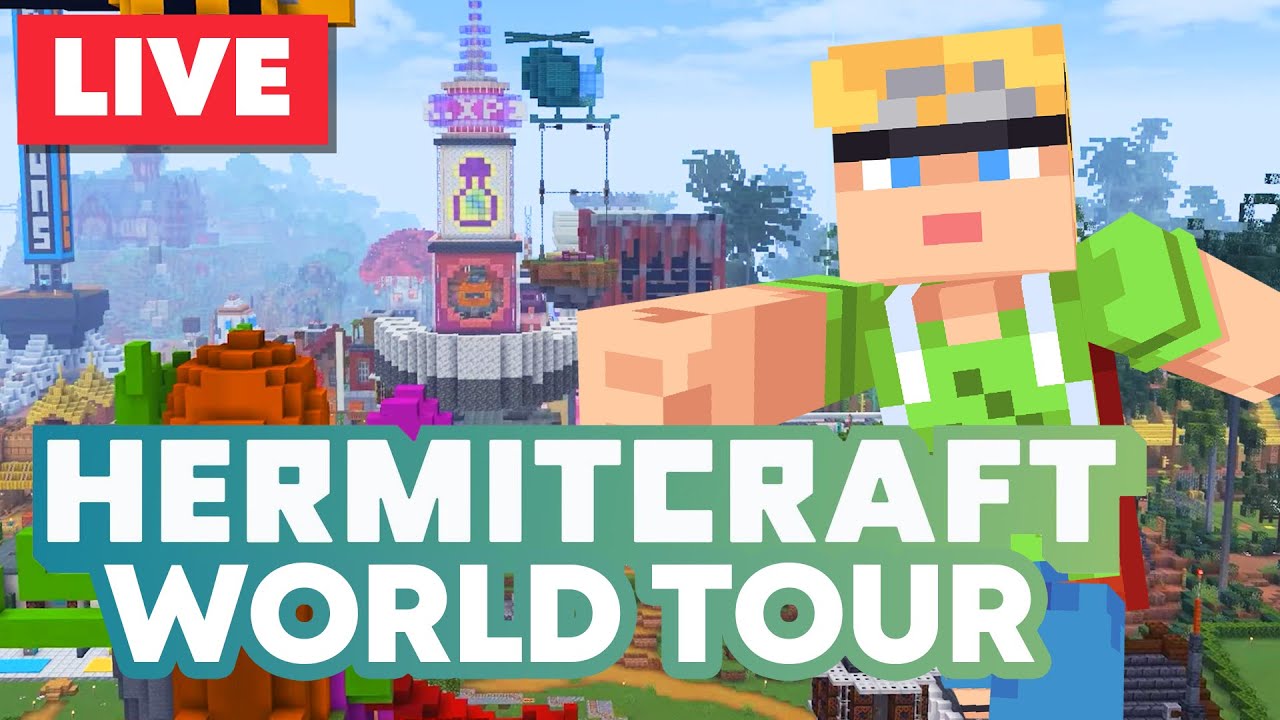 🔴 TOUR AROUND HERMITCRAFT SERVER - Minecraft