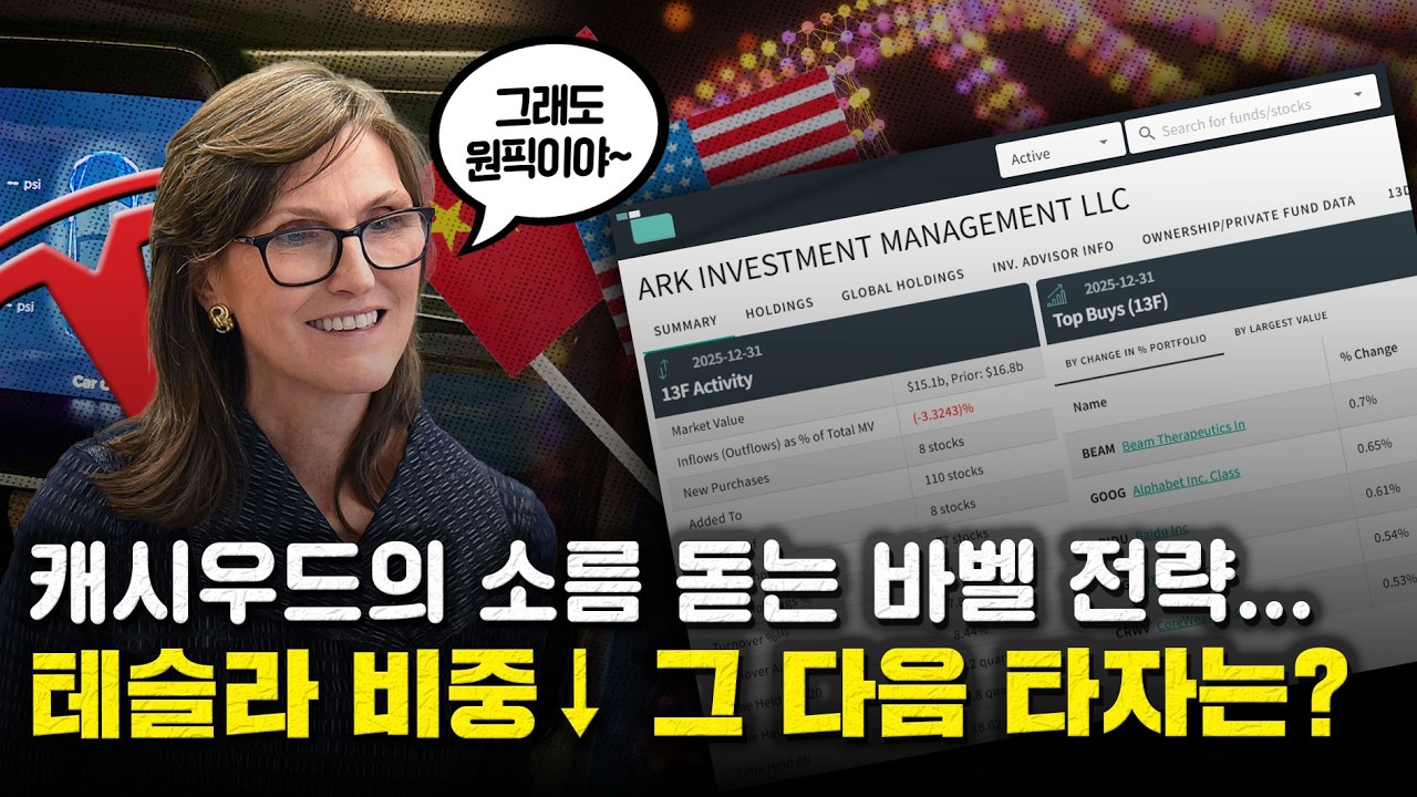 다들 도망갈 때 중국 주식 샀다? 캐시우드의 소름 돋는 'AI 바벨 전략'