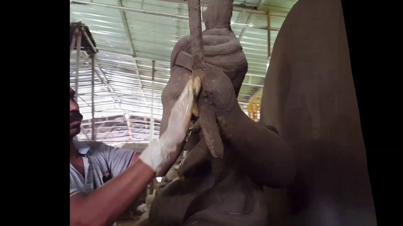Ganpati finger making process. Artist Radheshyam chakradhri