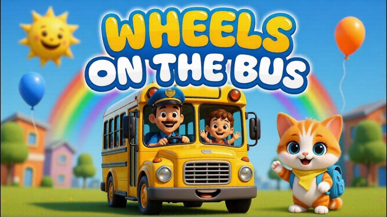 Wheels on the Bus 🚌 | Nursery Rhyme for Kids | Fun Bus Song