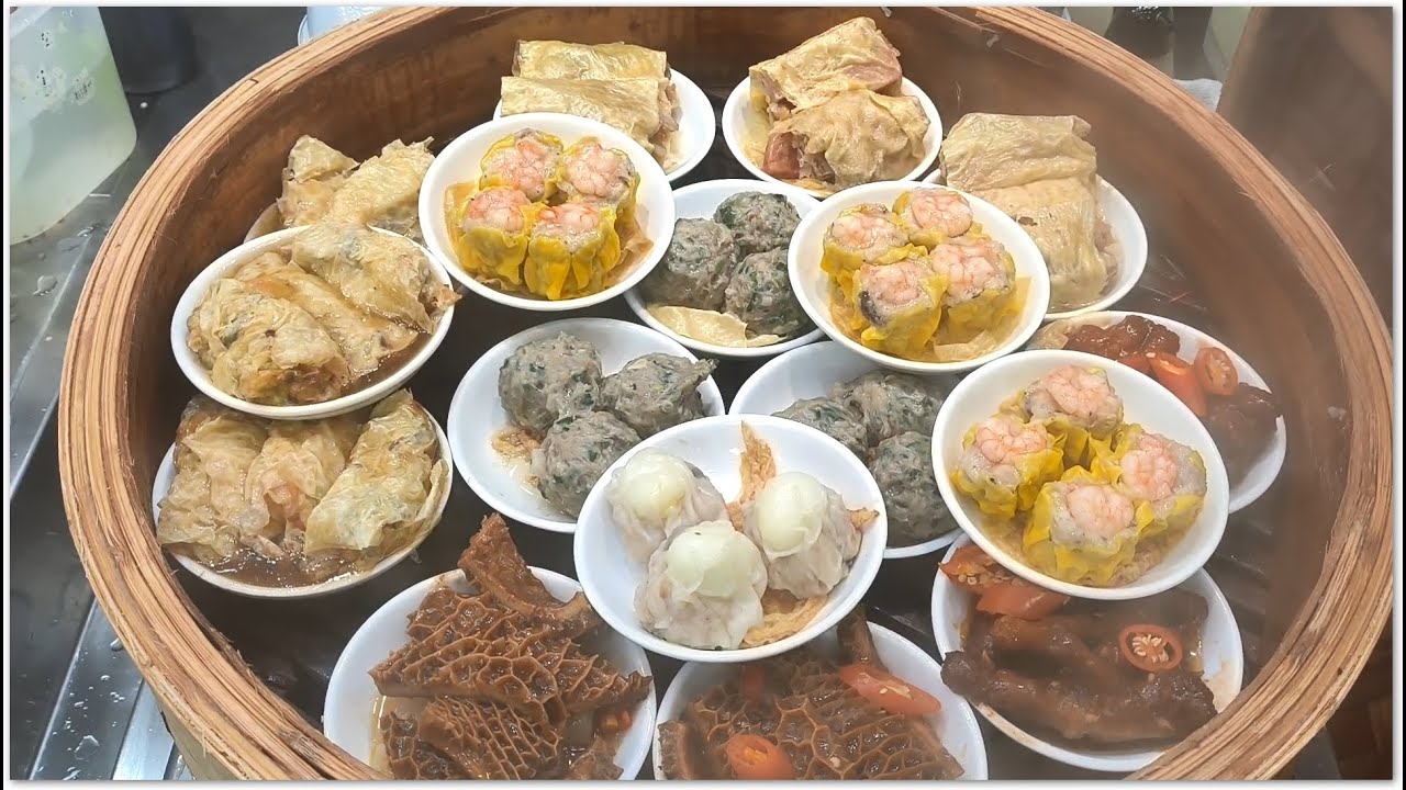 香港懷舊點心包點糕點  北角春秧街現況 Hong Kong Costalgic Dimsum Street Food 蝦餃燒賣 山竹牛肉 鳳爪排骨飯 鹹魚肉餅飯春卷 蘿蔔糕 香港美食 北角唐記包點pk