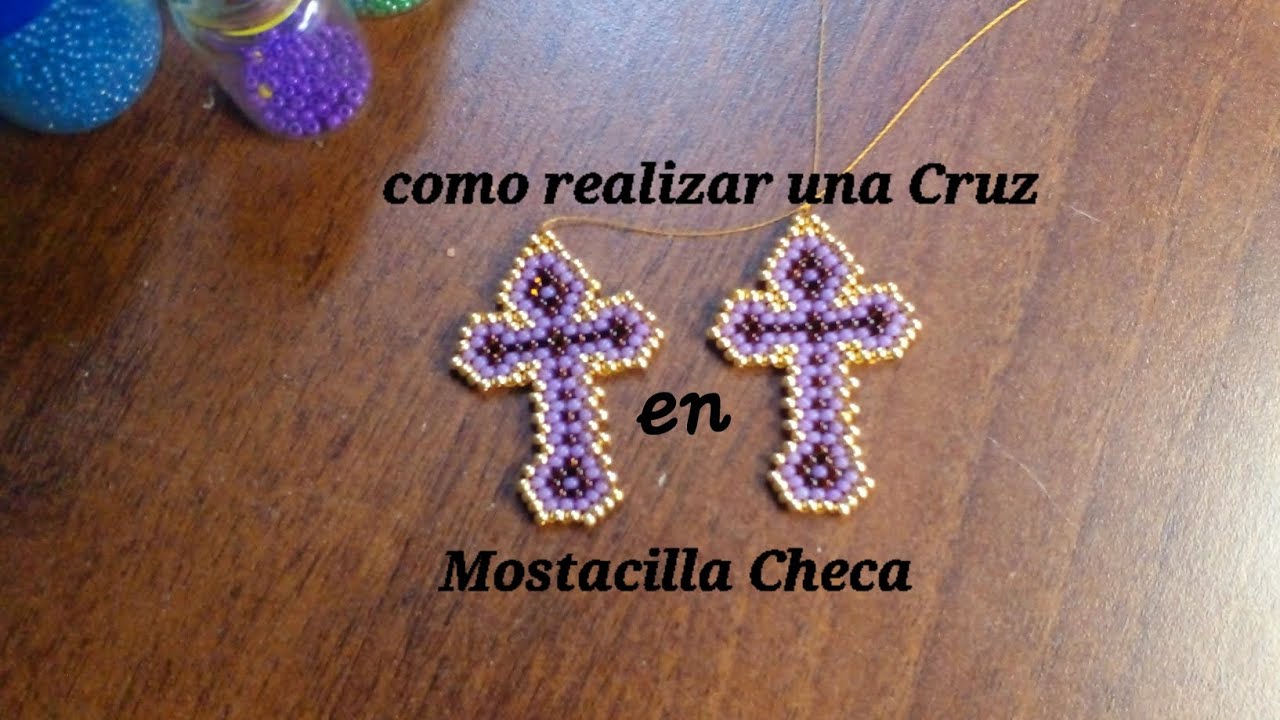 CRUZ/MOSTACILLA CHECA/PULSERAS/ROSARIOS #beads #mostacillas #business #jewellery #handmade #diy