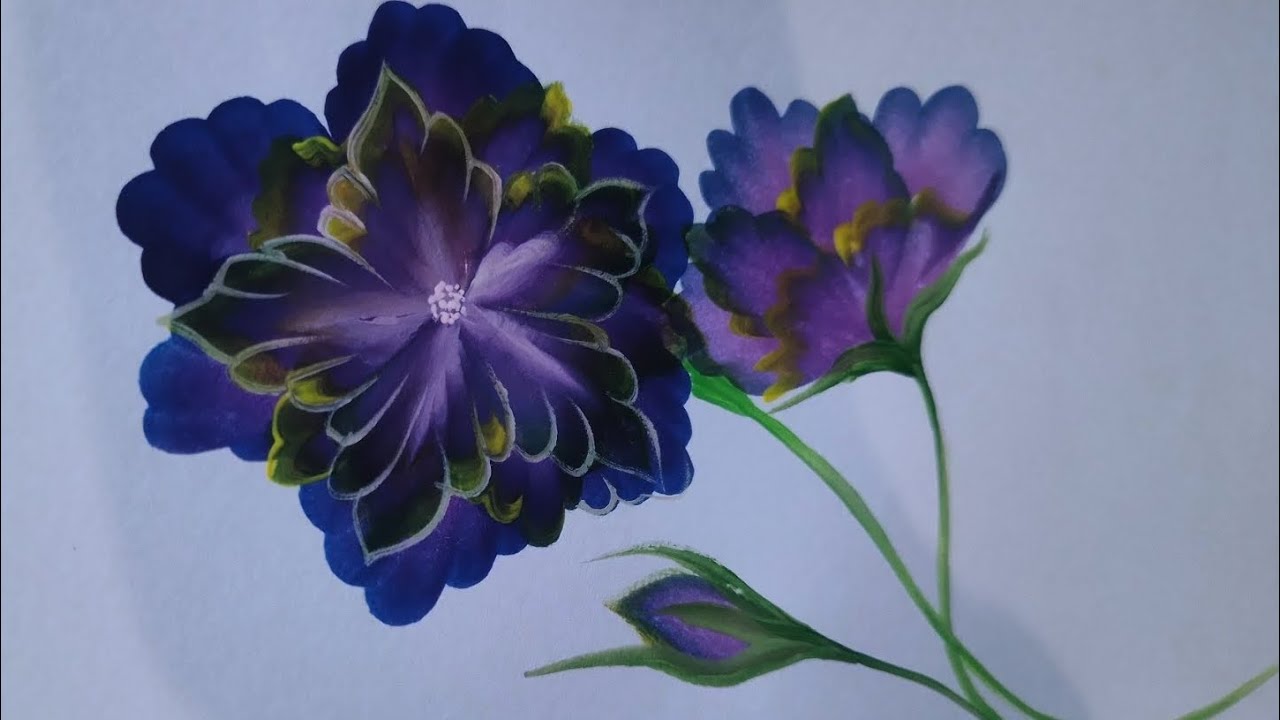Paint with me flower 🌺Relaxing Gouache flower painting #art #trending 