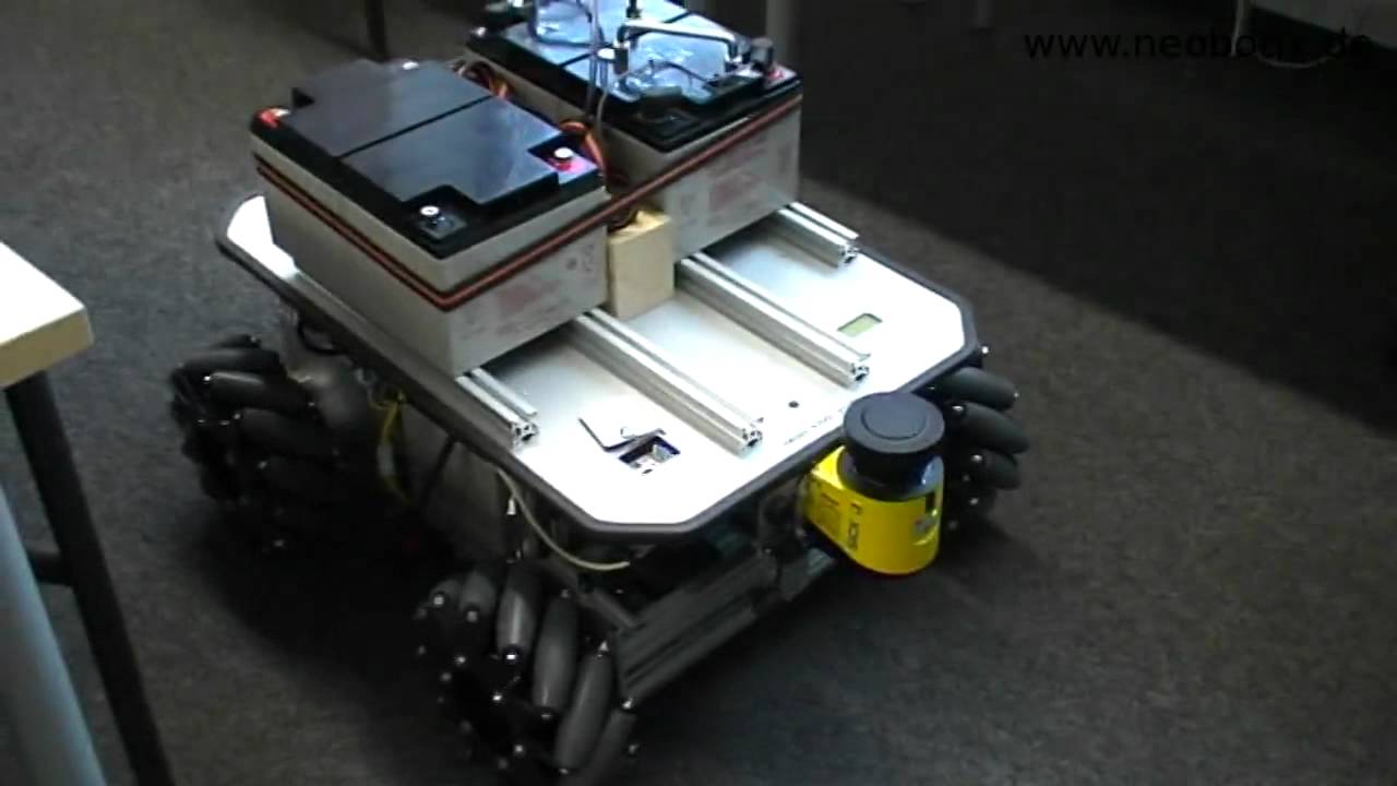Mobiler Mecanum Roboter MPO-500 - Belastungstest des omnidirektionalen Roboters