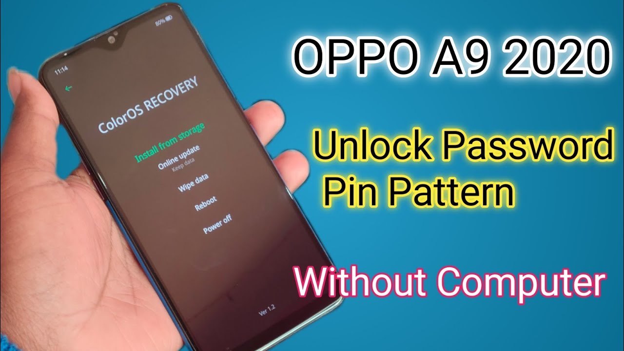 Hard Reset Oppo A9 2020 (CPH1937) Without Pc | Remove Password Pin Pattern Unlock 100% Working