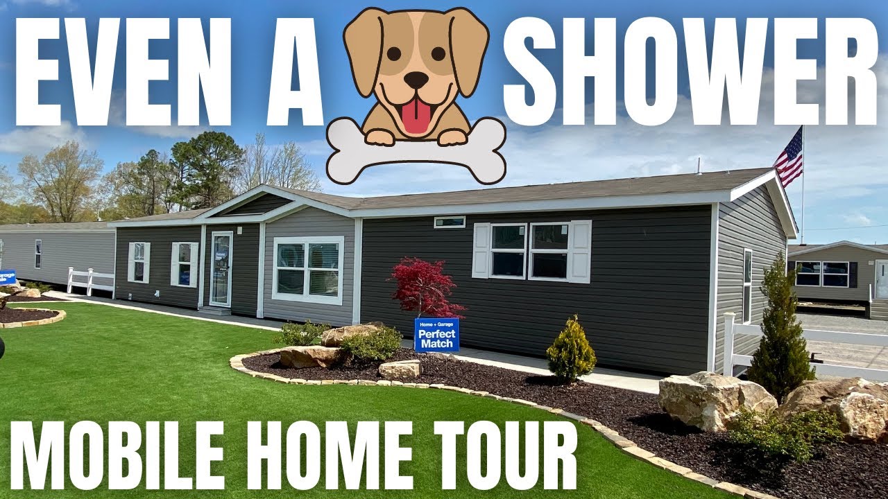 What a BEAUTIFUL setup! This mobile home even has a DOG SHOWER! Home Tour