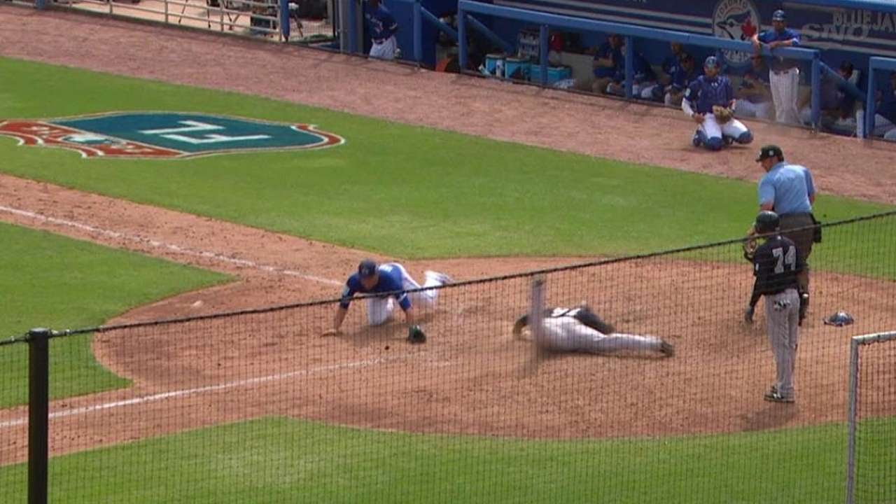 NYY@TOR: Romero scores on Sanchez's error in the 9th
