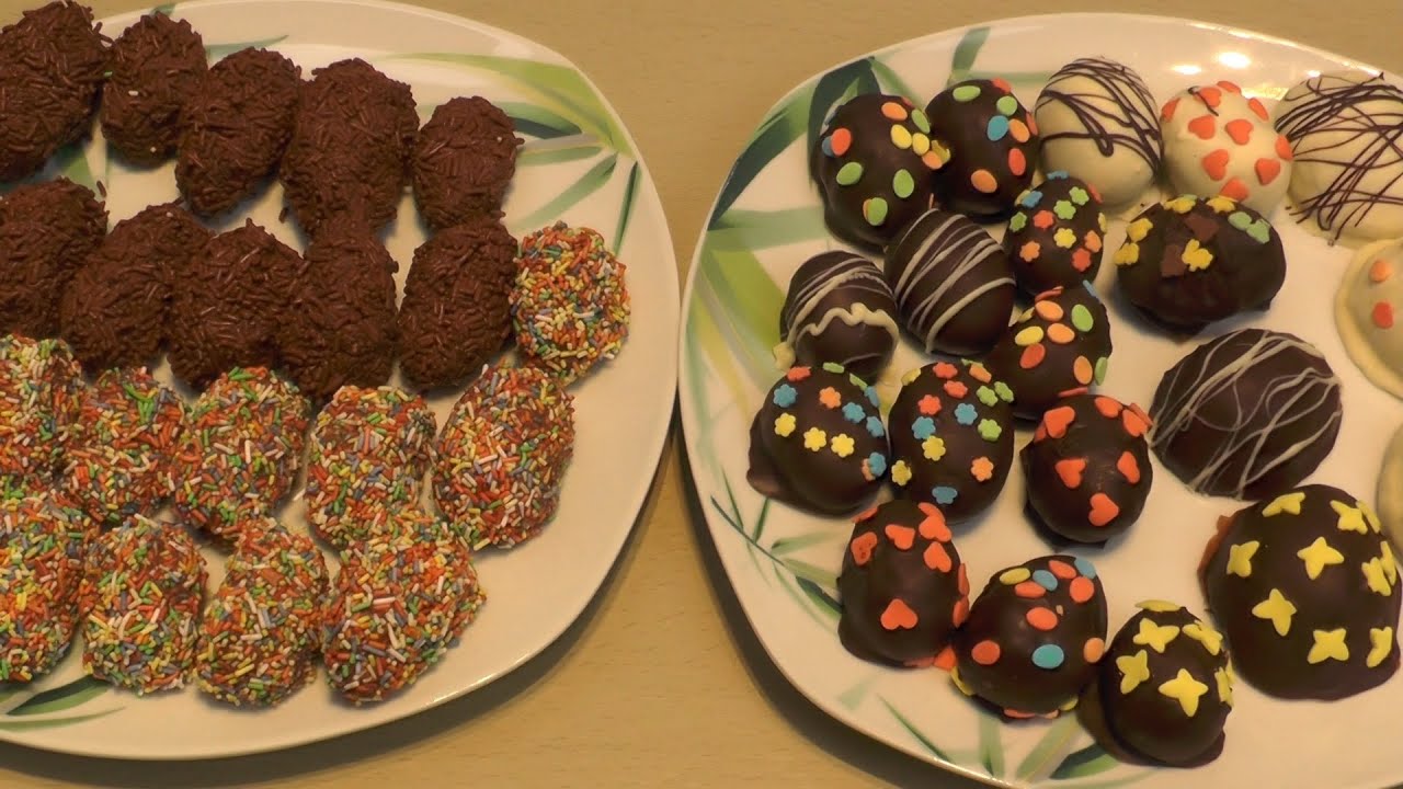 Zweierlei Oster Pralinen - Rumkugeln und Marzipan Nougat Pralinen - Freaky Baking - NinNin