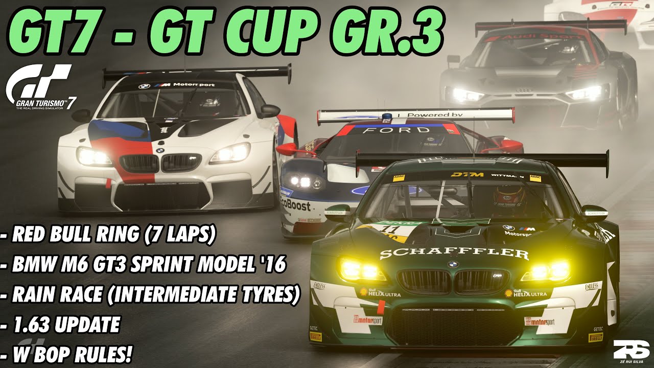 Gran Turismo 7 - GT Cup Gr.3 (Red Bull Ring - Rain) | BMW M6 GT3 Sprint Model '16 (1.63 Update)