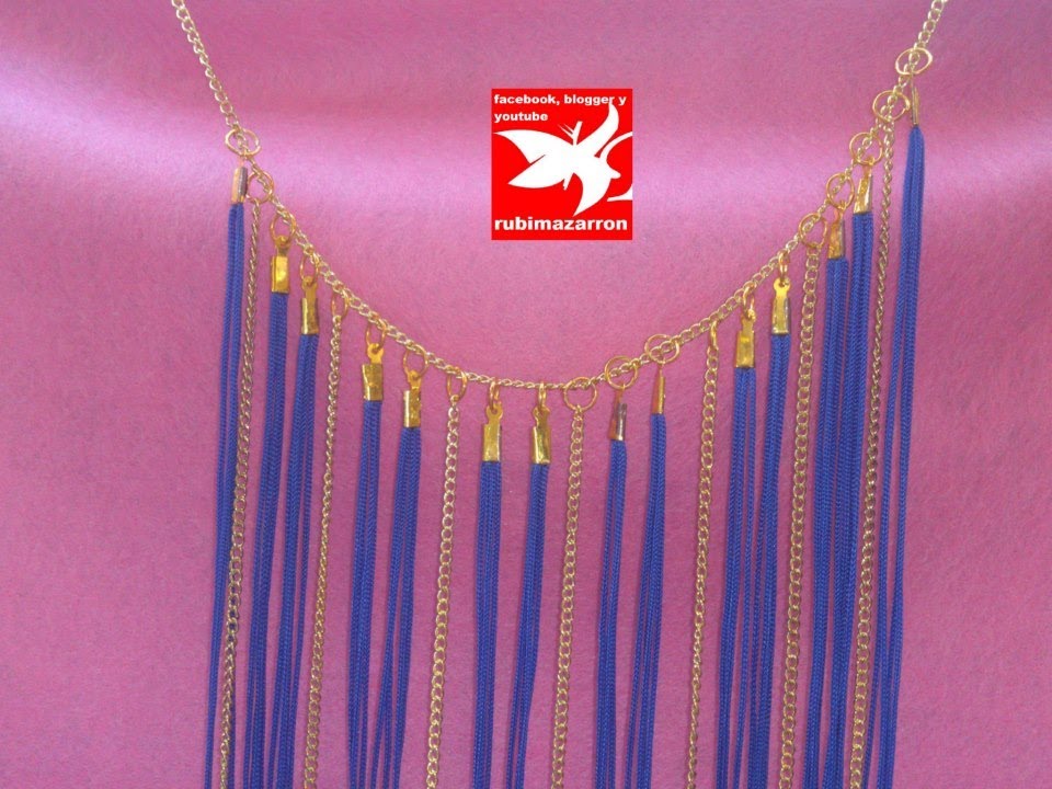 Collar con cadenas y flecos