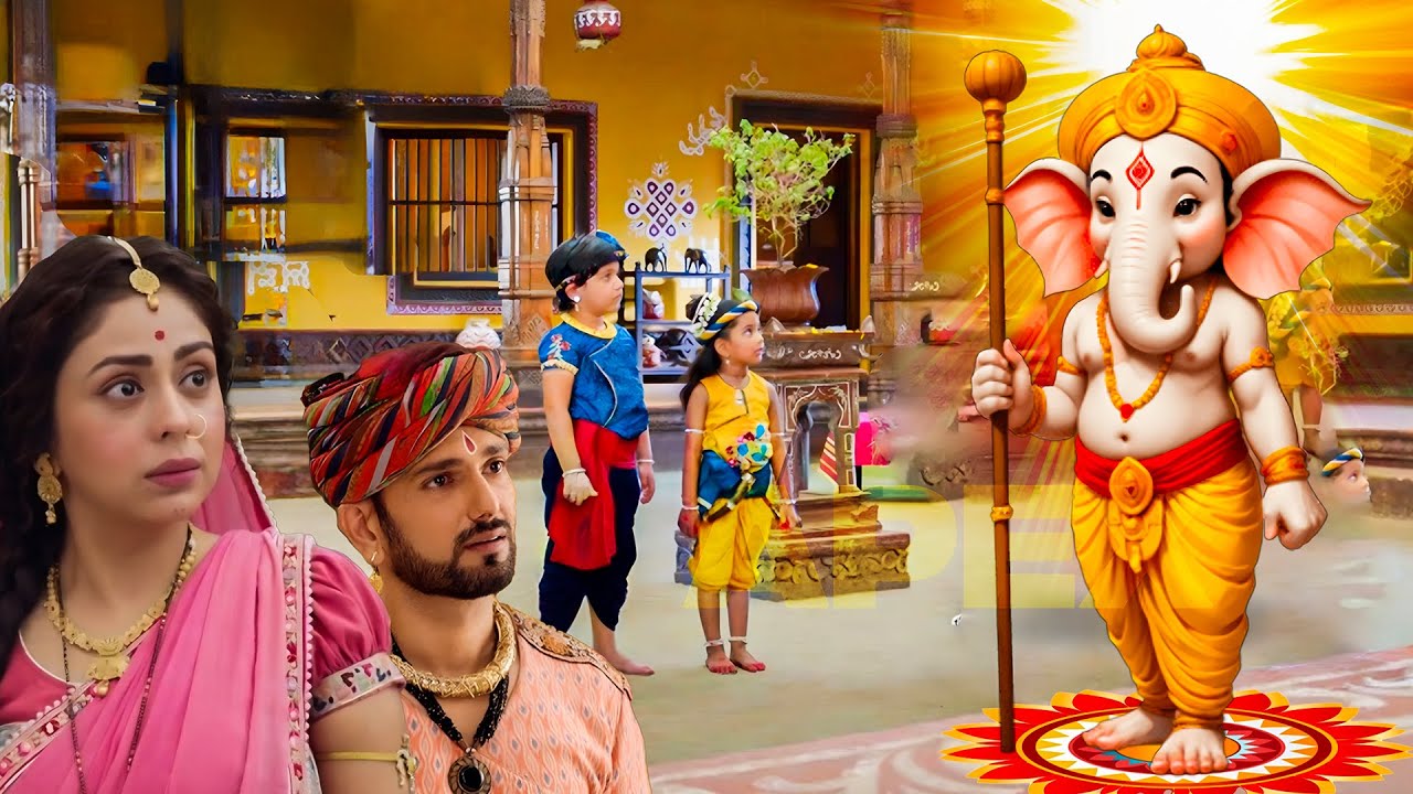 कान्हा के घर गणेश चतुर्थी पे प्रकट हुए गणेश जी | Yashomati Maiyaa Ke Nandlala | Shree Krishna Leela