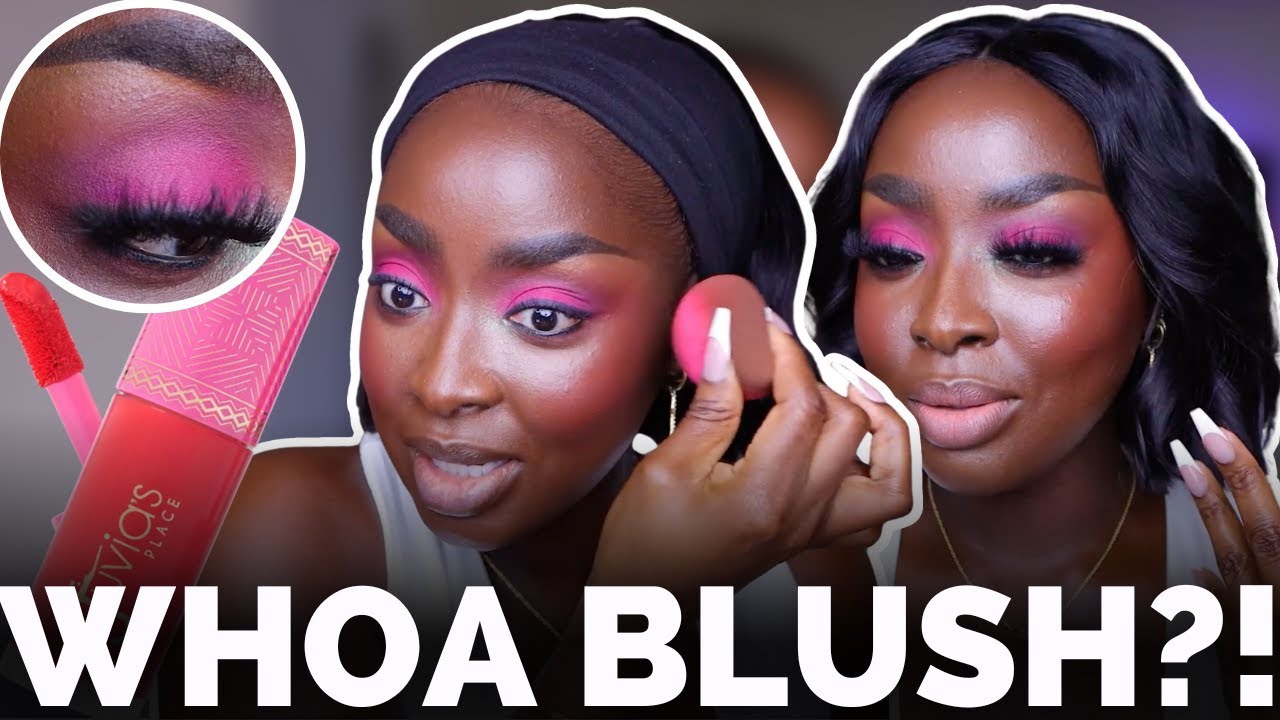 DID THIS BLUSH RUIN THE MAKEUP LOOK? 💕Valentine's day 💕Makeup Tutorial for Dark Skin​⁠​⁠@Mena_Adubea
