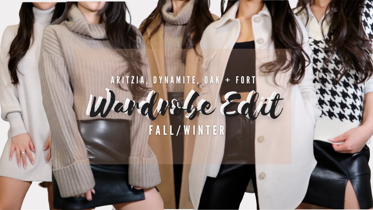 FALL/WINTER WARDROBE EDIT & TRY-ON FT. ARITZIA, OAK + FORT, DYNAMITE | Irene Simply