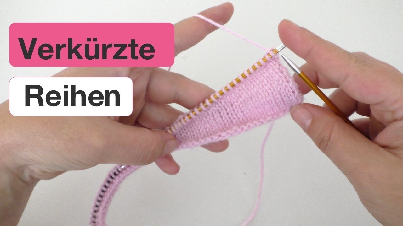 Verkürzte Reihen stricken mit Doppelmasche | German short rows