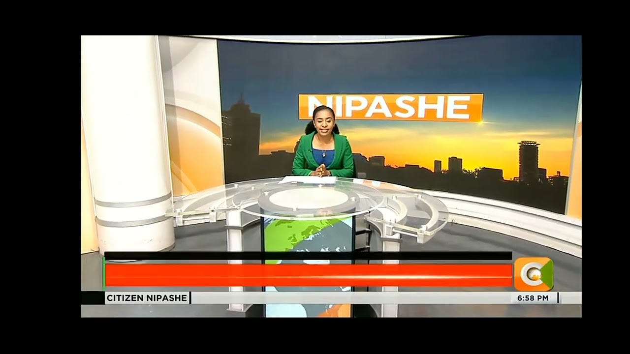 Citizen Tv News Anchor Mashirima Kapombe Shrubs while anchoring news