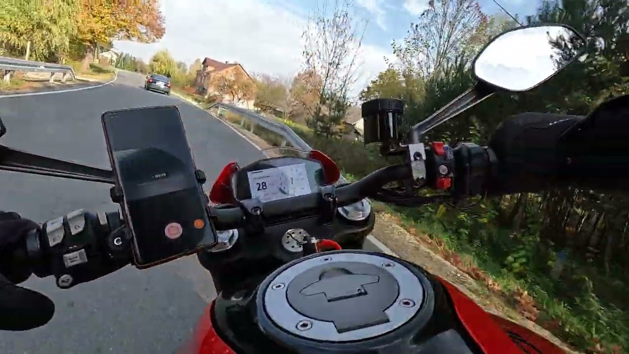 Ducati Monster 937 Monster 950 Engine Sound. Tourist ride POV part 3
