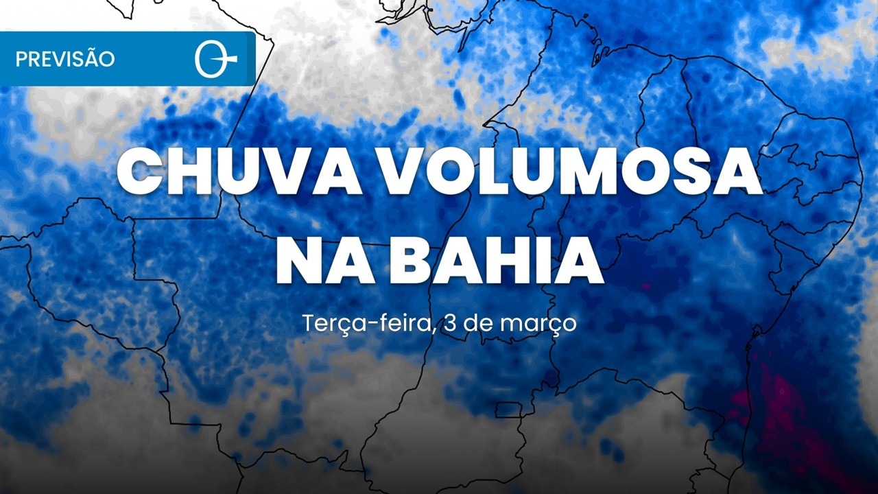 Previsão do Tempo: Temporais e Chuva Volumosa no Norte e Nordeste 03/03/2026