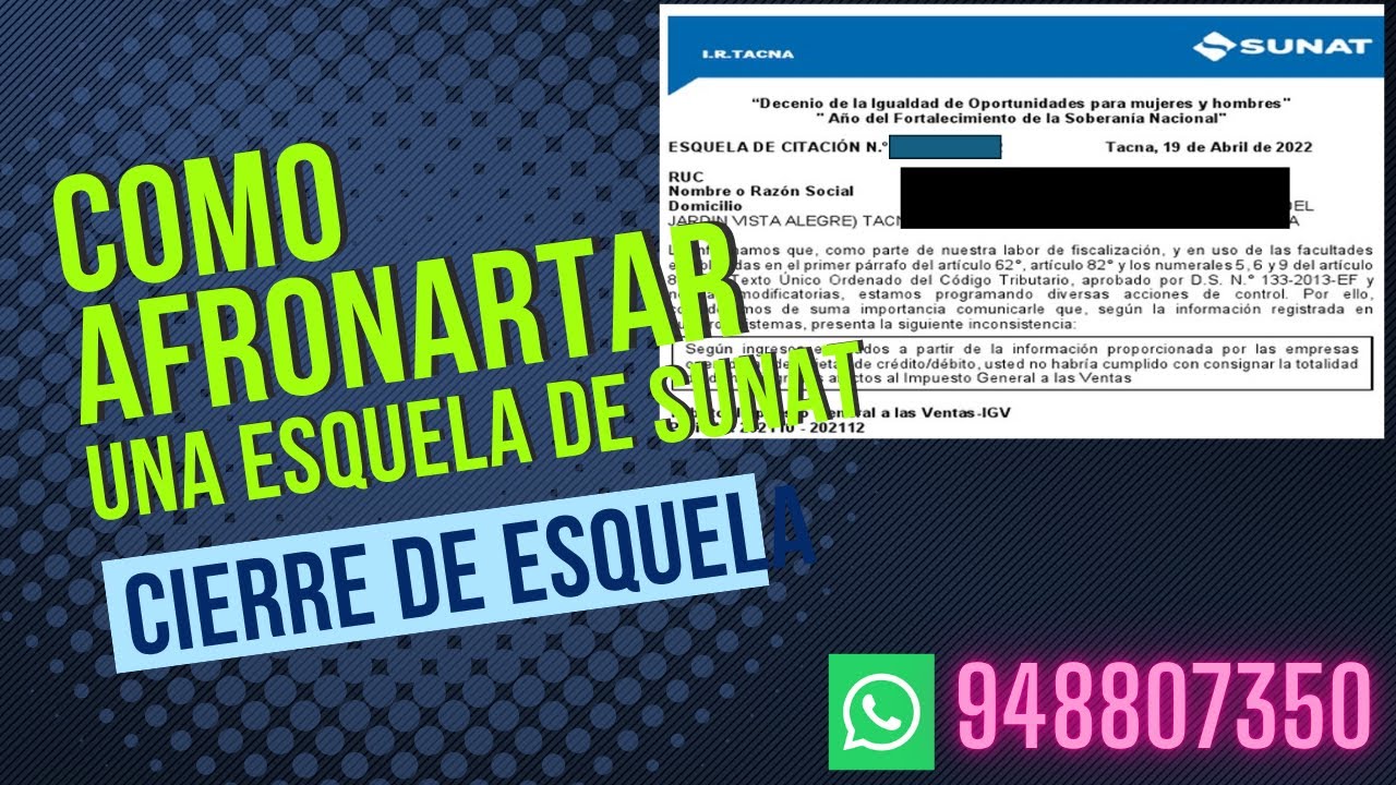 ESQUELA DE SUNAT 2025