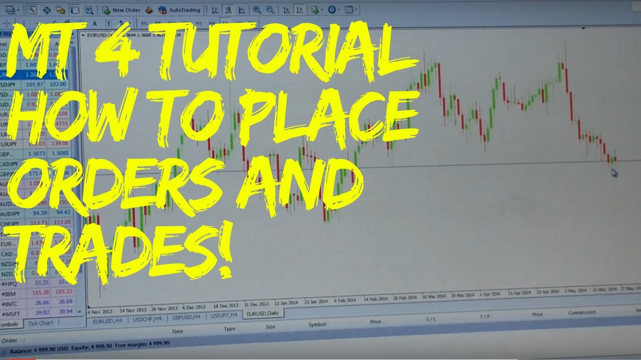 How to Use MetaTrader 4: MT4 Tutorial - Placing Trades and Stops