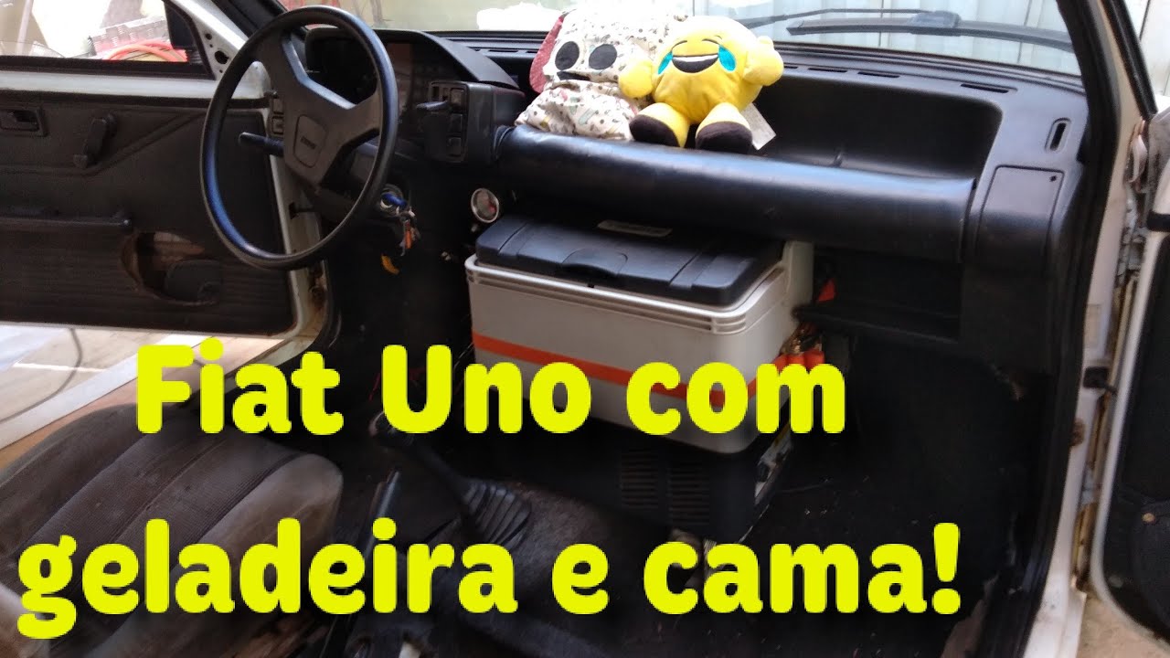 Novo sofá cama e geladeira no painel do Fiat Uno!