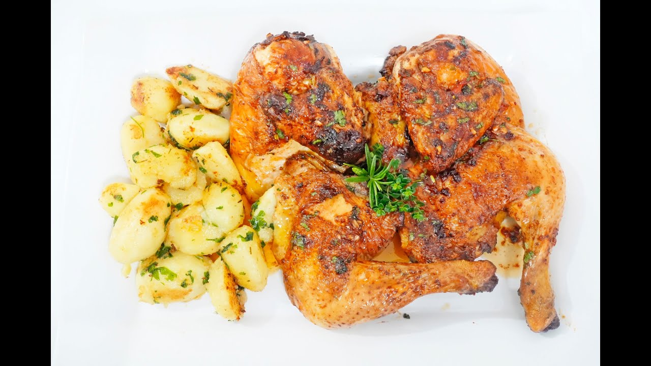 POLLO ASADO SIN HORNO EN SOLO 30 MINUTOS!! CRUJIENTE Y JUGOSO