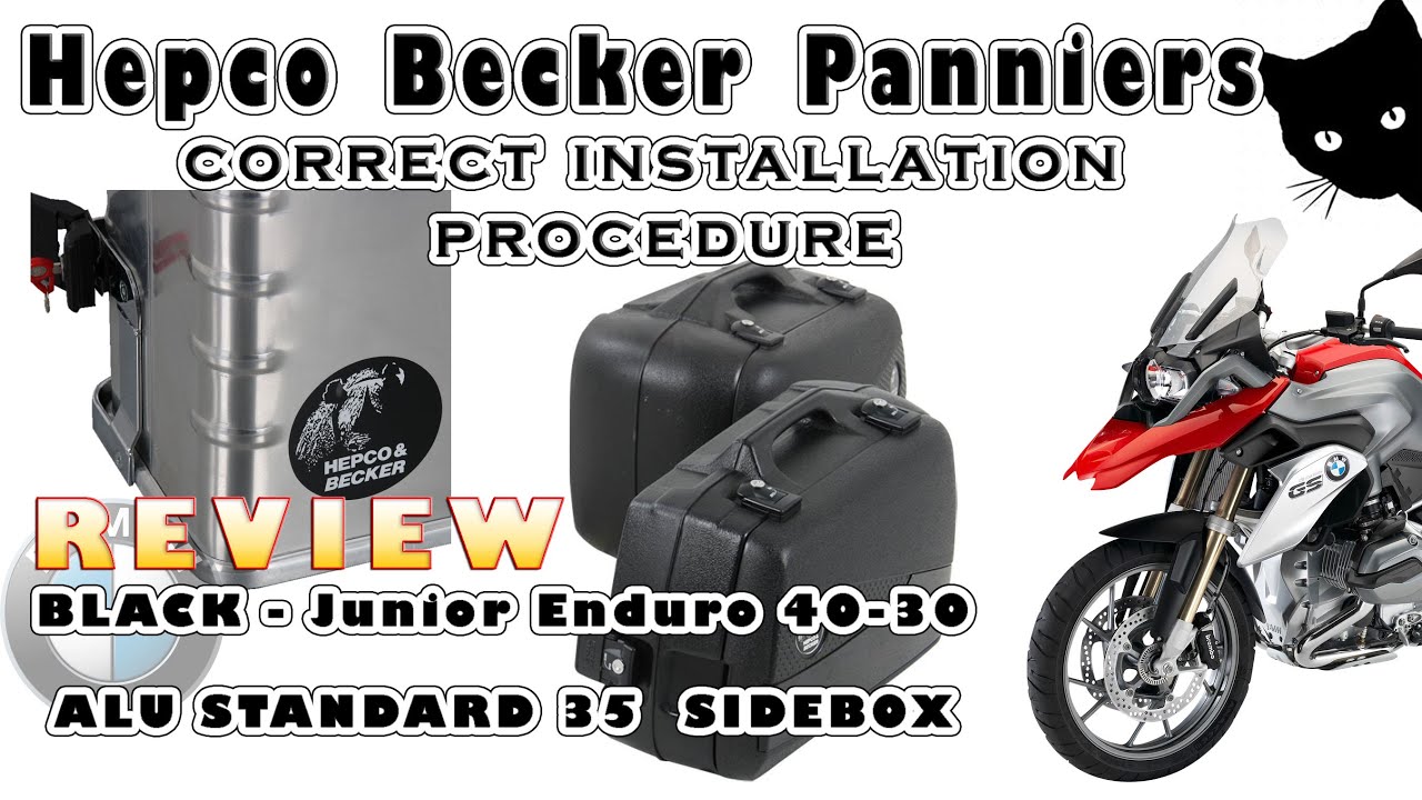 Hepco Becker Panniers REVIEW, correct installation procedure - Junior Enduro 40-30, ALU STANDARD BOX