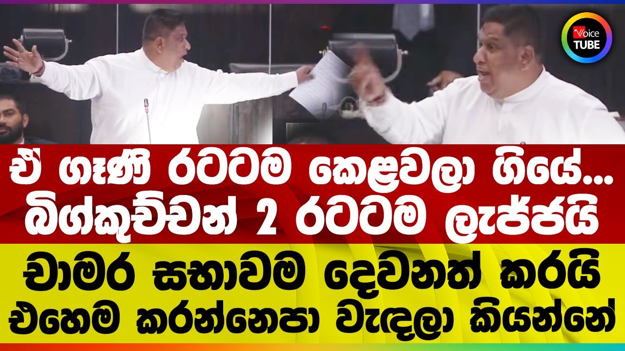 ඒ ගෑණි රටටම කෙළවලා ගියේ | බිග්කුච්චන් 2 රටටම ලැජ්ජයි | චාමර සභාවම දෙවනත් කරයි