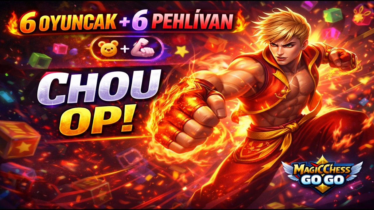 6 PEHLİVAN 6 OYUNCAK CHOU ÇOK GÜÇLÜ OLDU #magicchessgogo #chou #magicchess