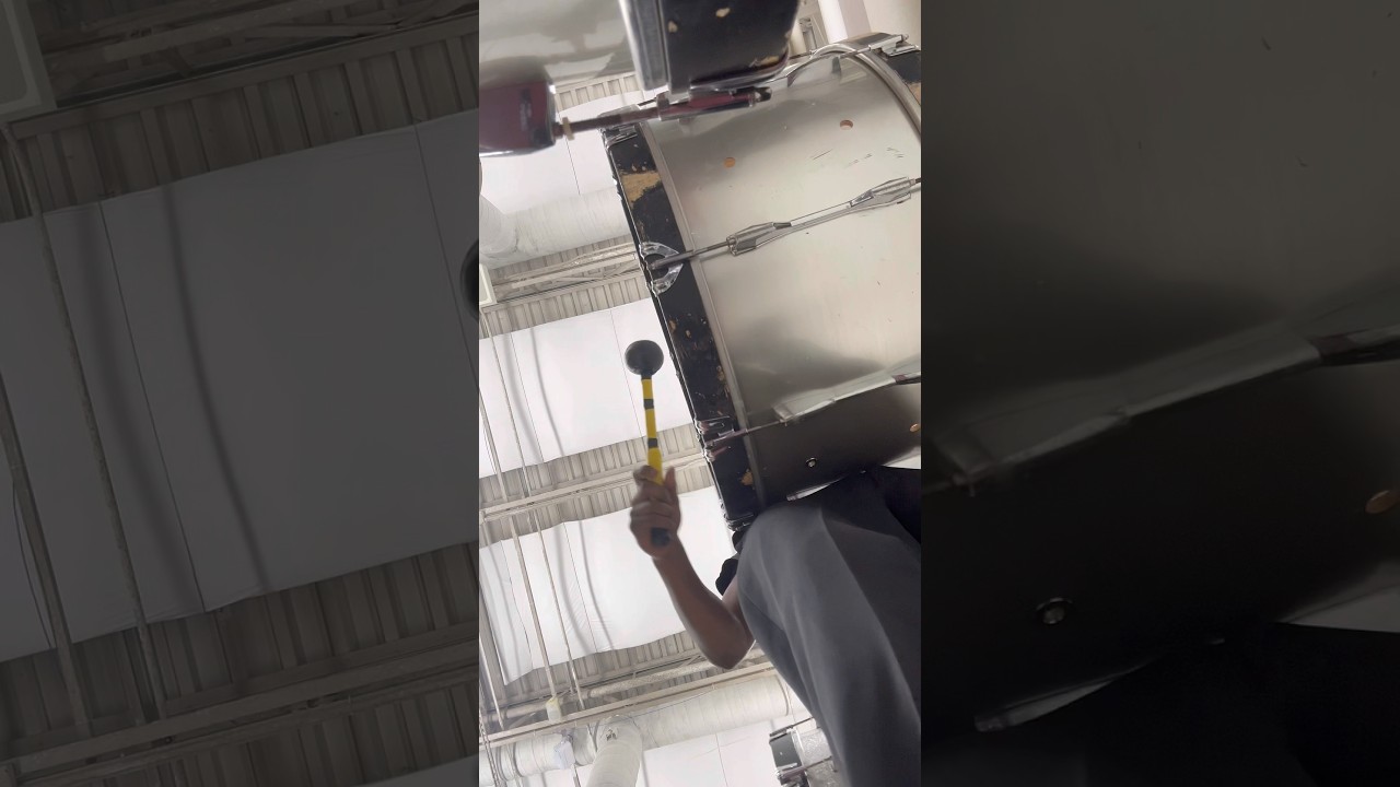 PUTTING A HOLE THROUGH THE DRUM 