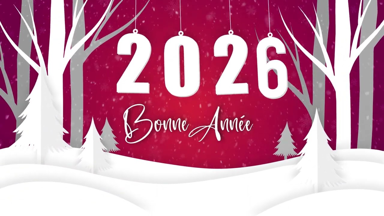 Carte de voeux 2026, anim&eacute;e et personnalisable