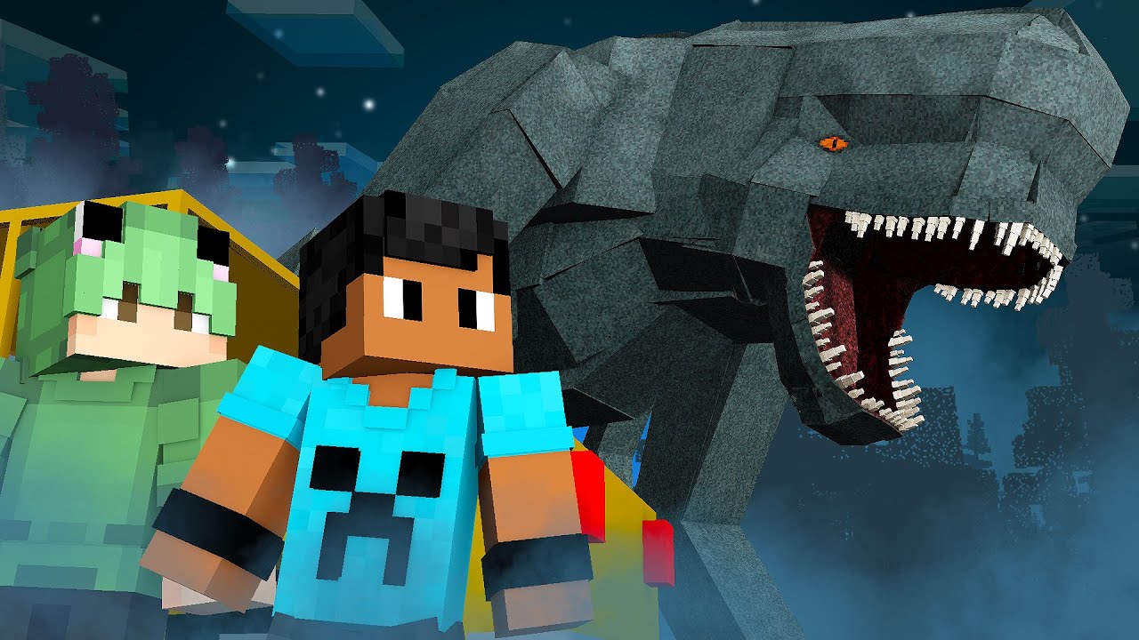 Sobrevivemos ao DISTORTUS REX TERROR no Minecraft