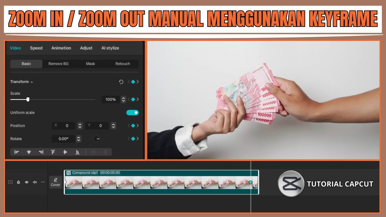 Cara Zoom In & Zoom Out Manual Menggunakan KEYFRAME di CapCut Desktop/PC