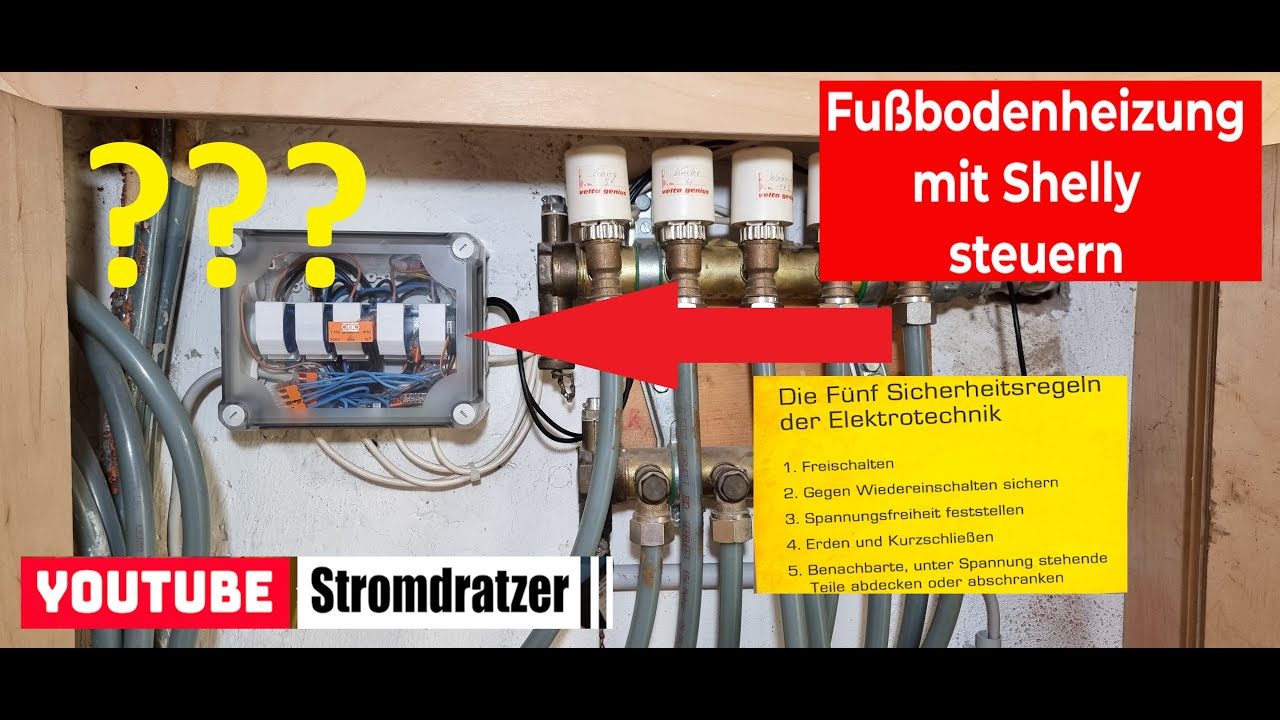 Shelly Fußbodenheizung im Altbau Shelly 1 mit Addon Temperatursteuerung