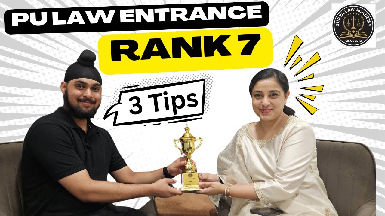 PU Law Entrance AIR 7 Interview | Bhavbhanjanjot Strategy 🏛️