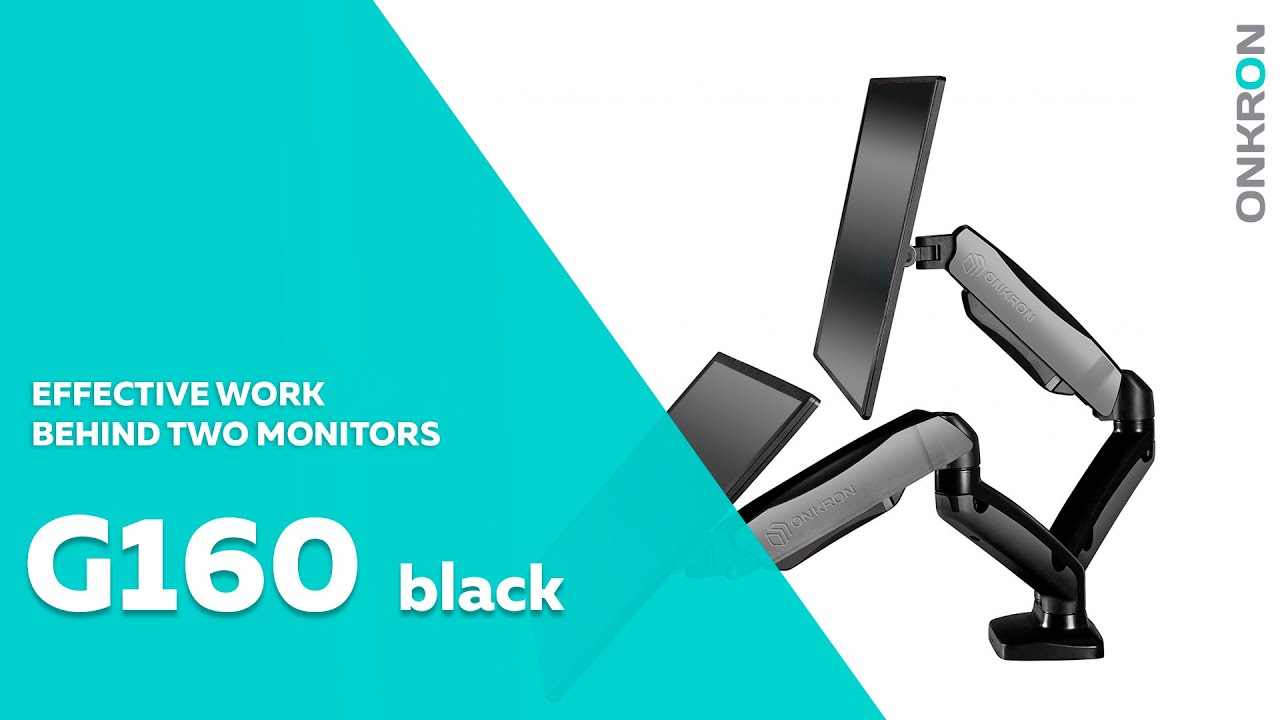 ONKRON Dual Monitor Desk Mount for 13 to 27-Inch LCD LED Computer TV Screens up to 14.3 lbs G160