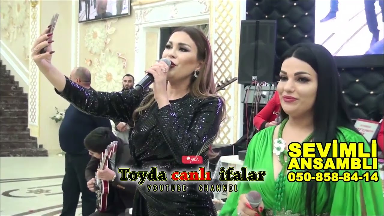 şen popuri toy mahnilari oxuyan Bahar Letifqizi ve Ülviye Namazova    qarmon Rehman Cebrayilli