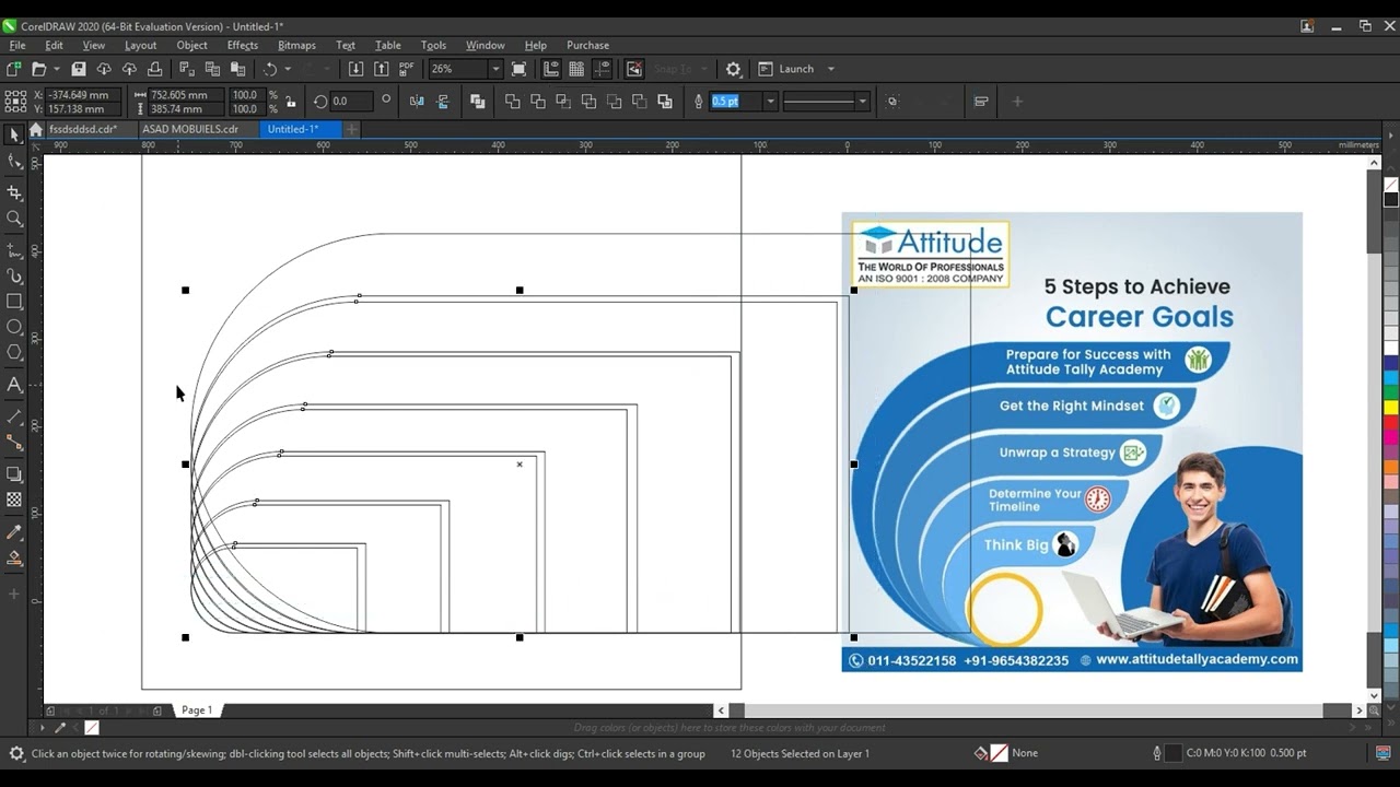 How to Create Corporate Flyer Design Template Using Coreldraw