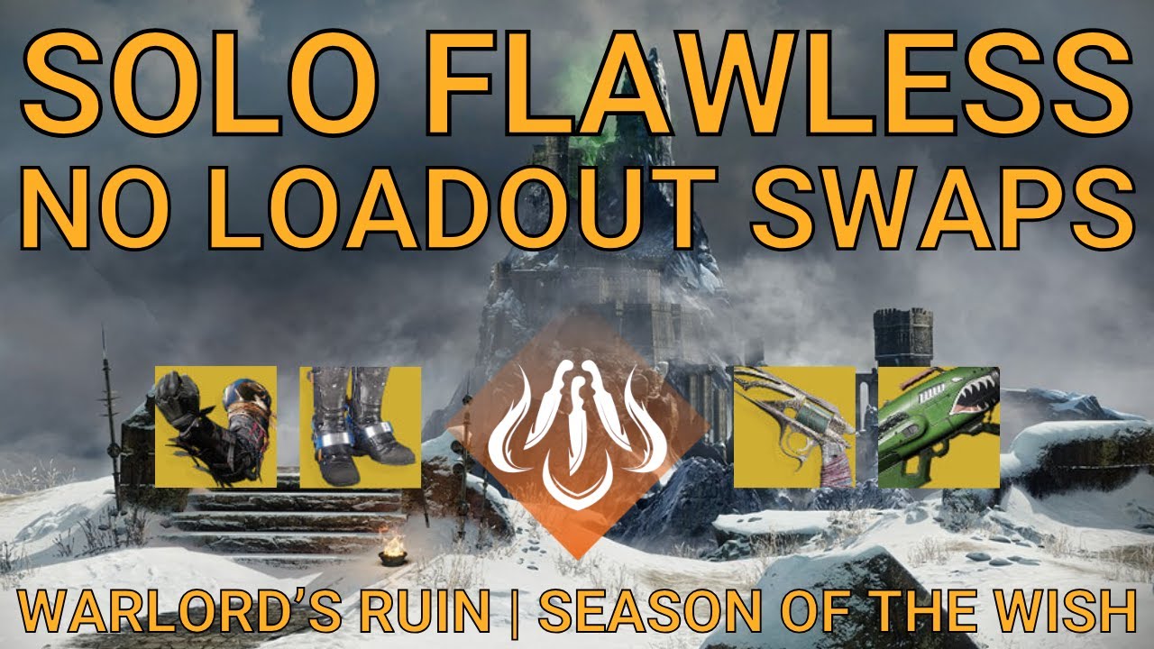 [No Loadout Swaps] Solo Flawless Warlord’s Ruin on Hunter  | Season of the Wish (Destiny 2)