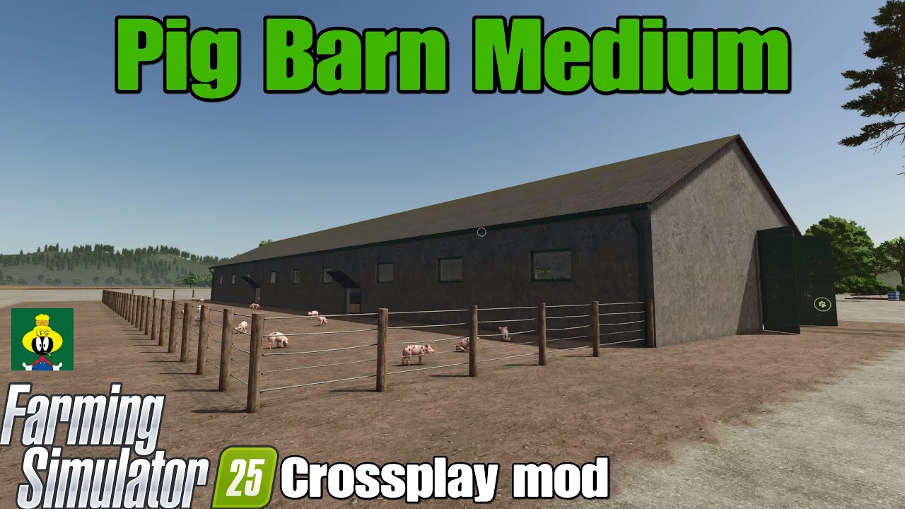Pig Barn Medium / FS25 crossplay mod
