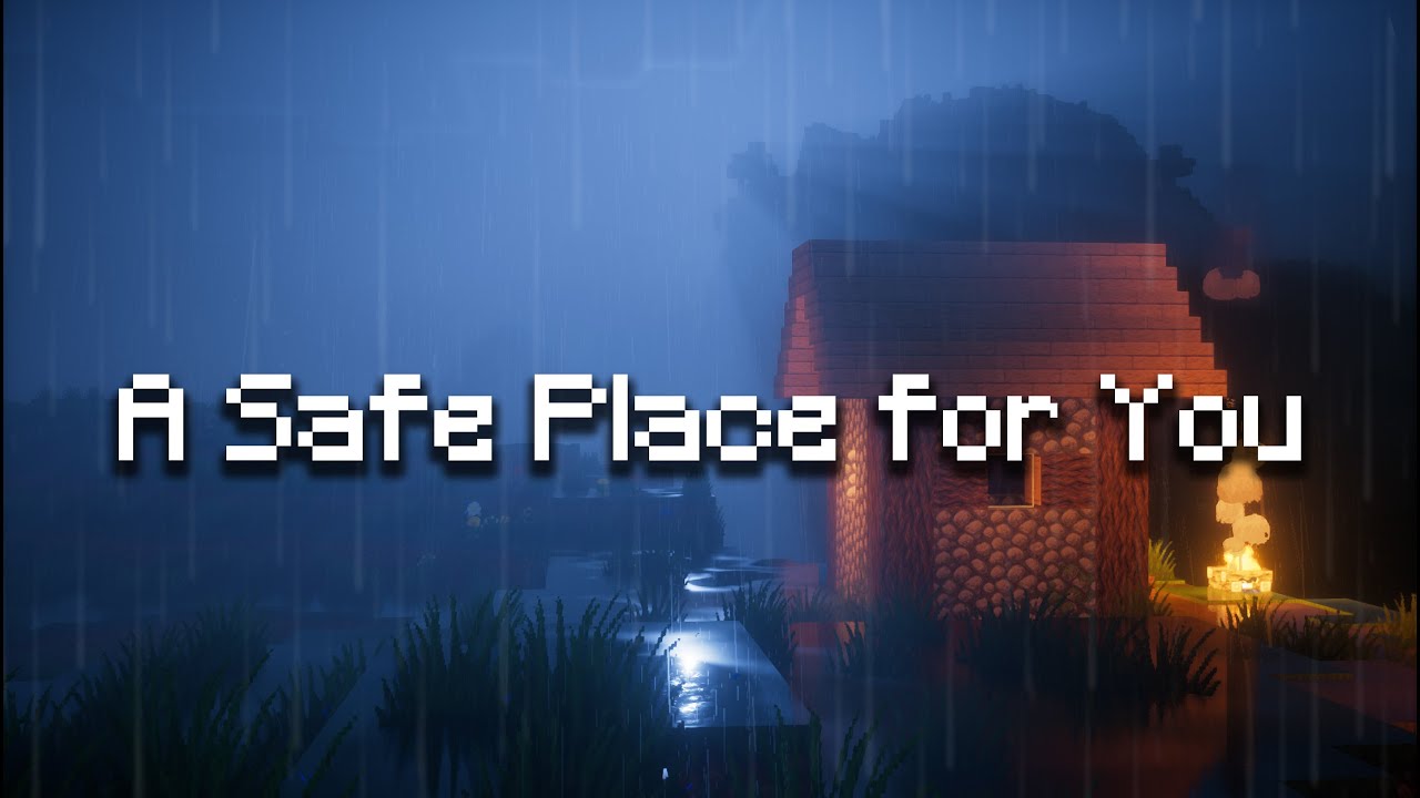 Rest and Quiet for 8 Hours... (minecraft music w/ heavy rain)