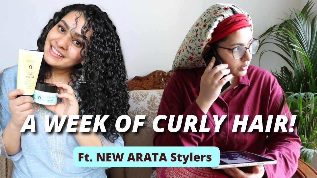 ONE WEEK OF CURLY HAIR without combing (Arata Curly Hair Cream & Curly Hair Gel Review)