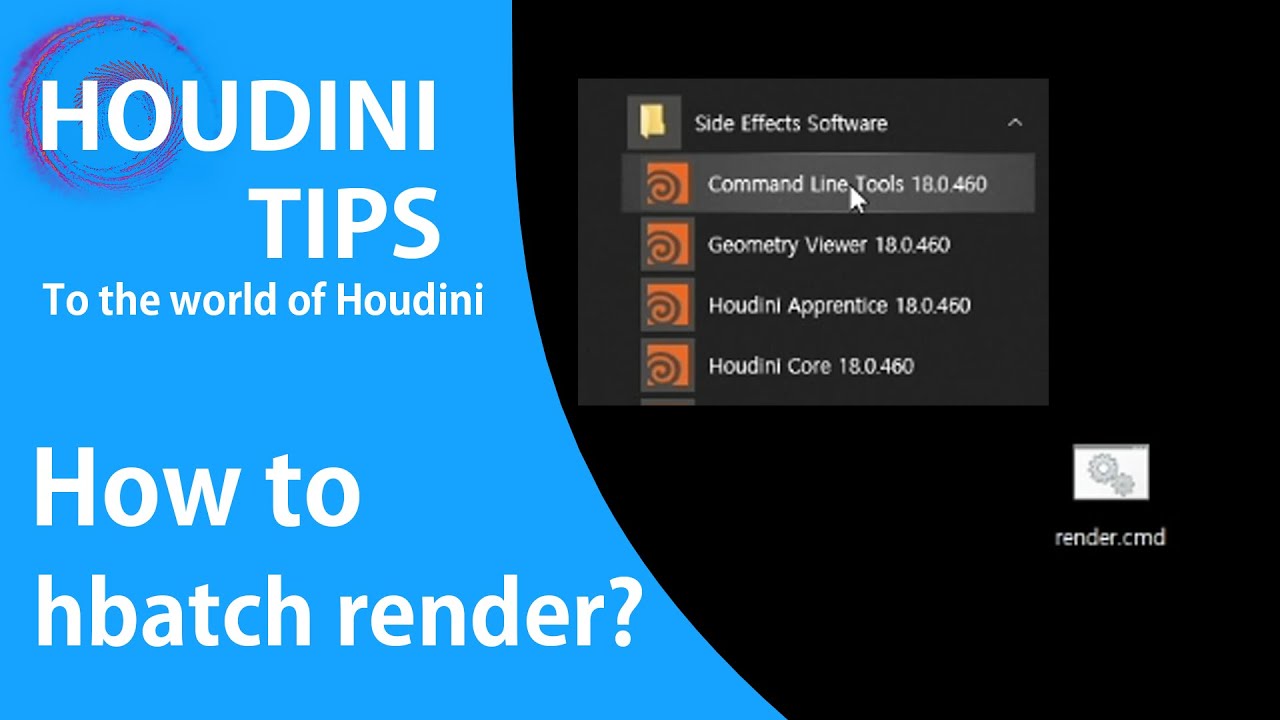[Houdini tips & tricks] How to hbatch render? (Easy to follow) / 후디니 배치렌더 방법.