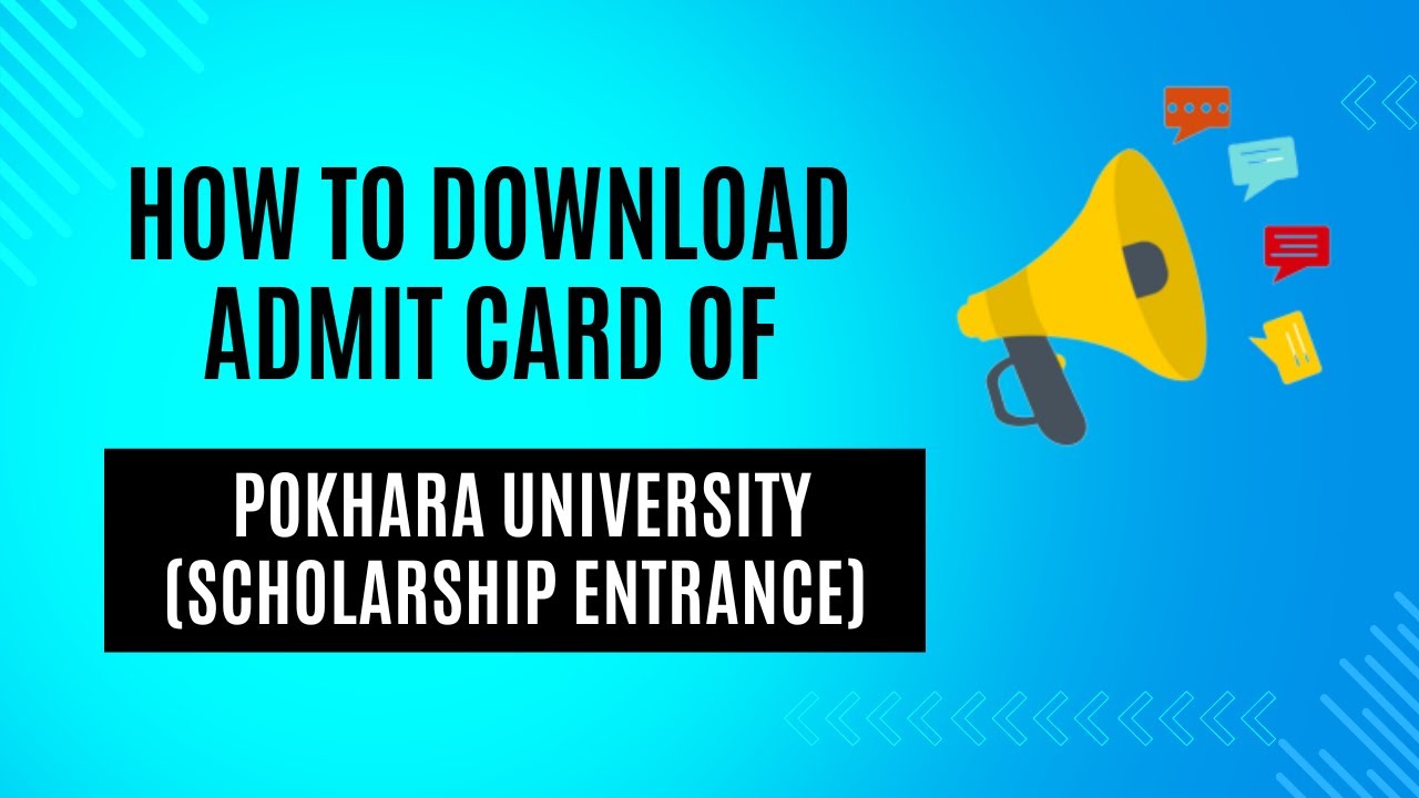 How to download admit card of Pokhara University Scholarship Entrance | MRR